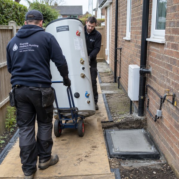 Heat Pump Hot Water - Removing the Old Cylinder and Preparing the Heat Pump Base in the Sunshine Coast